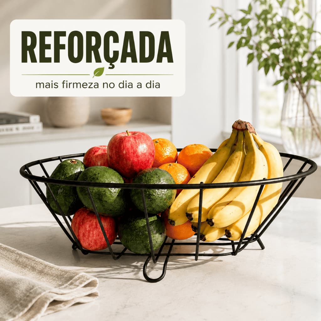 Fruteira  De Mesa Cesta Frutas Multiuso Elegante Organizadora Decorativa