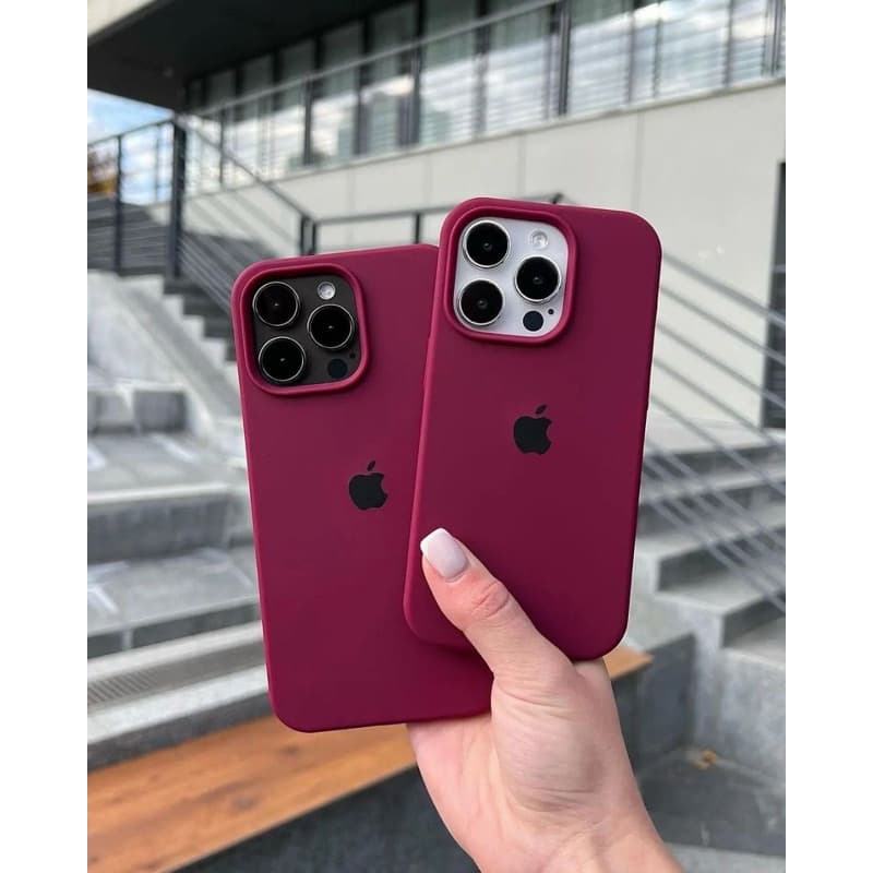Capa Capinha Case Para Iphone de Silicone Vinho Bordo Antiderrapante premium lisa ip: 7/8/x/xr/11/12/13/14/15/16/17/18