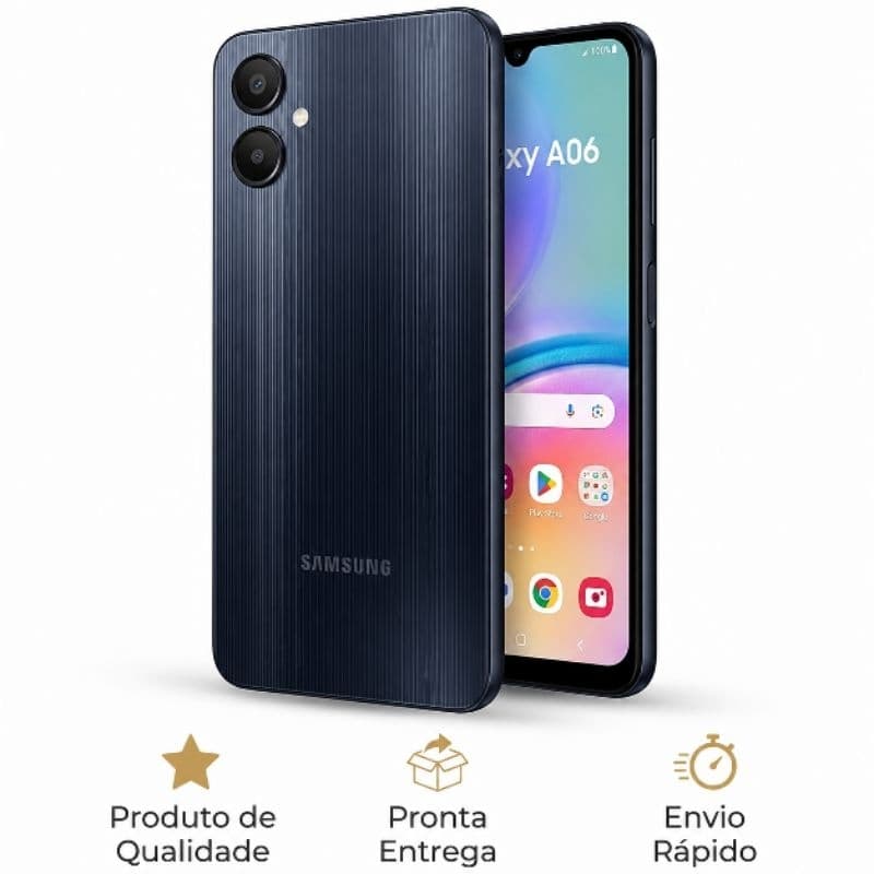 Celular Samsung Galaxy A06 Novo Tela 6.7” Câmera Dupla Bateria 5000mAh
