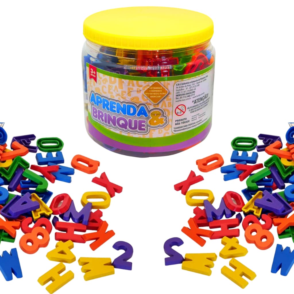 Letras e Numeros 200 Peças Alfabeto Movel Brinquedo Didatico Infantil Educativo