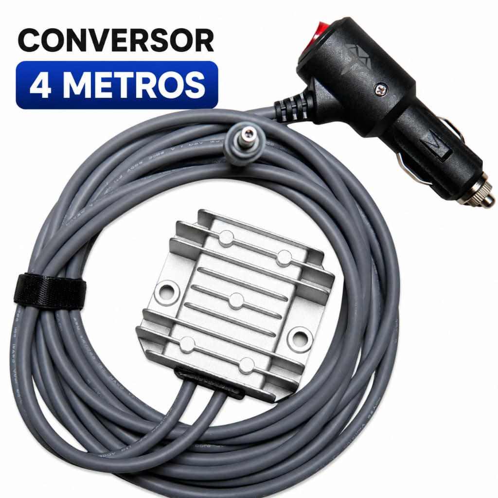 Conversor Dc com Botão P/ Starlink Mini 12/24v 30v 3 Em 1 Veicular 4 metros
