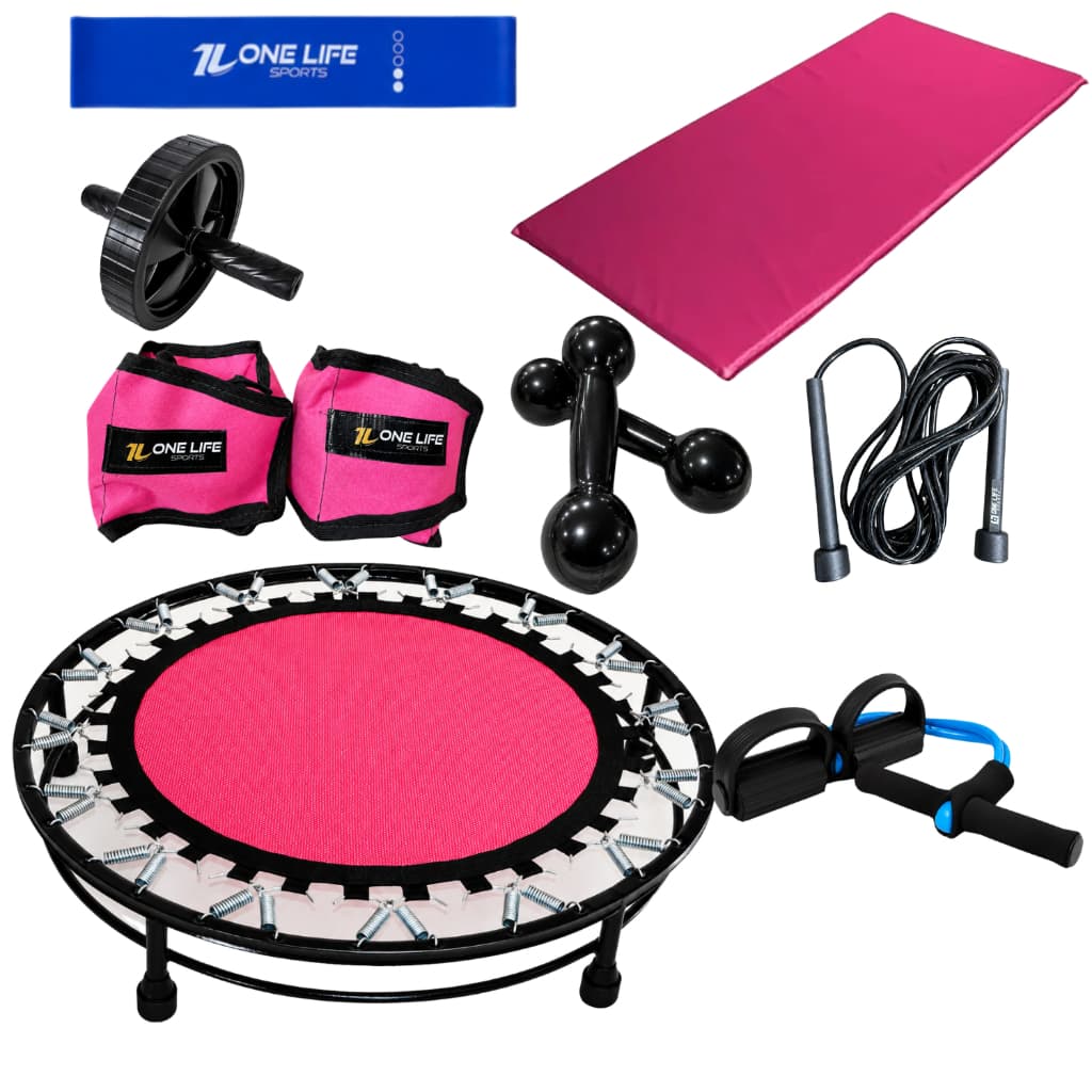 Kit Mini Jump 32 Molas Com Acessórios Para Cardio Força | pula pula academia levamentamento fit home