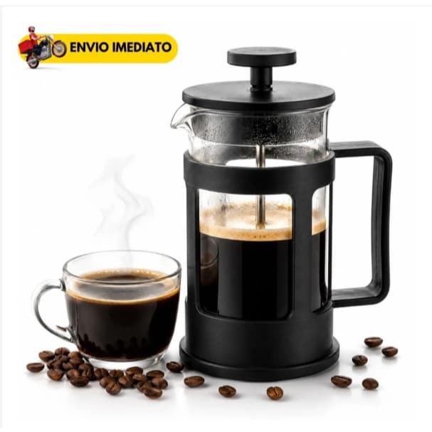 Cafeteira Prensa Francesa 350ml Café Expresso Chá Leite Cremoso Cremeira Premium Manual Gourmet Vidro Resistente