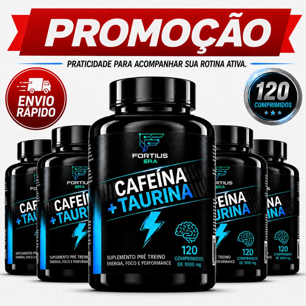TERMOGÊNICO CAFEÍNA PRÉ TREINO Original com Taurina 120 Comprimidos - ENVIO RÁPIDO