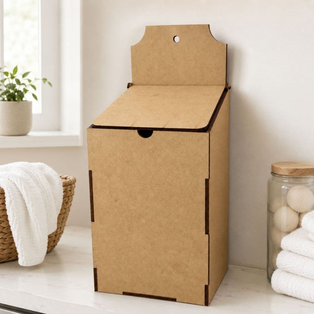 Puxa Saco MDF Organizador Sacola Cozinha Casa Decorativo Enfeite Lavanderia Multiuso