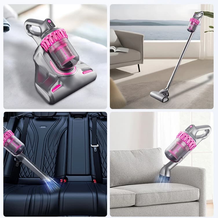 Aspirador De Pó Remove Ácaros 4 Em 1 Sem Fio Potente Sucção Forte 100w Modelo ND-807 Colchão