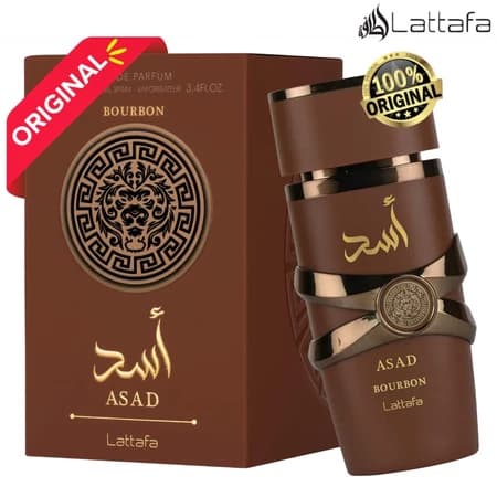 Perfume Arabe Lattafa Asad Bourbon 100ml EDP Masculino Oud e Especiarias Importado Original