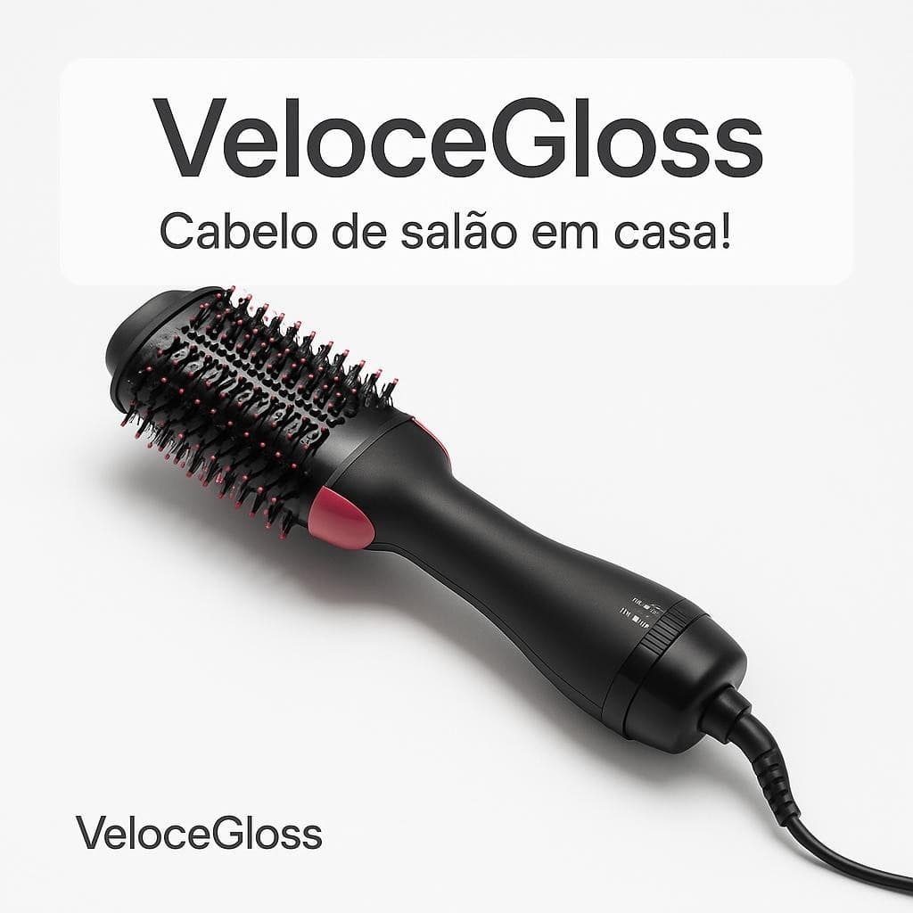 Escova Secadora Cabelo Profissional Bivolt 1300W Rápida