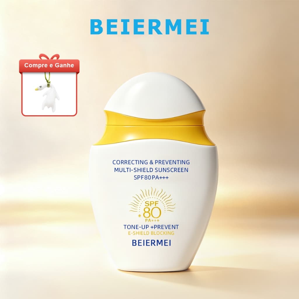 Beiermei Protetor Solar Hidrabene Clareador FPS 80 Facial Toque Seco Antissinais