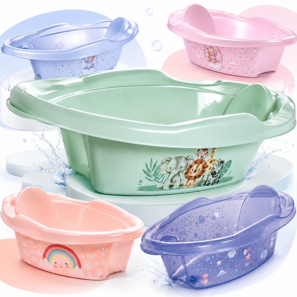 Banheiras Infantis De Bebês  21 Litros Enxoval Estampadas Para Meninos Meninas - Plasútil