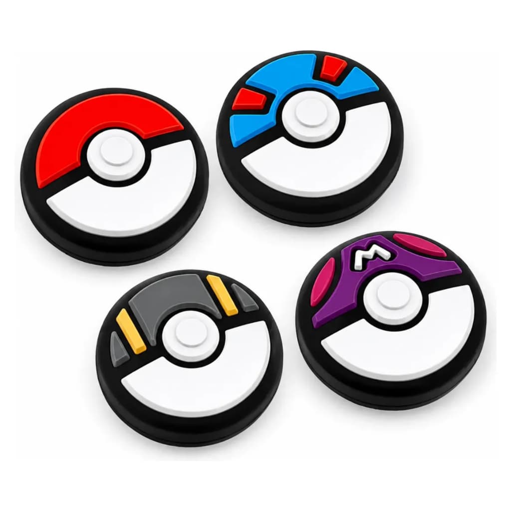 Kit 4 Grips Switch Pokebola Ultraball protetor analógico controle videogame