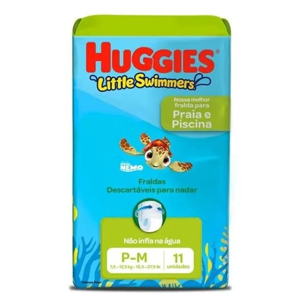 Fralda Descartável Huggies Little Swimmers P-M/ G-XG  - Proteção e Conforto para Piscina e Praia