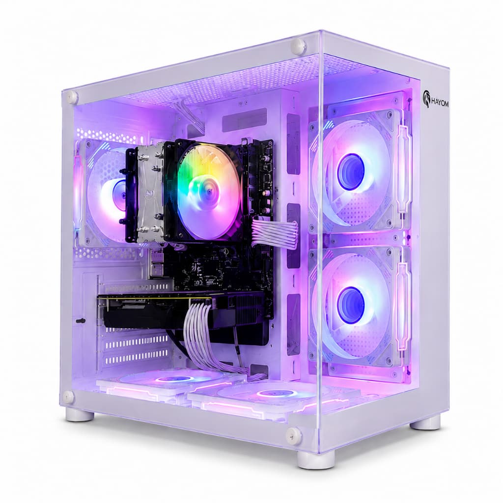 Computador Pc Gamer Intel i9 SSD 2TB Nvme 64GB Ram DDR4 RTX 5060 8gb Fonte 700w Wifi Branco Bivolt