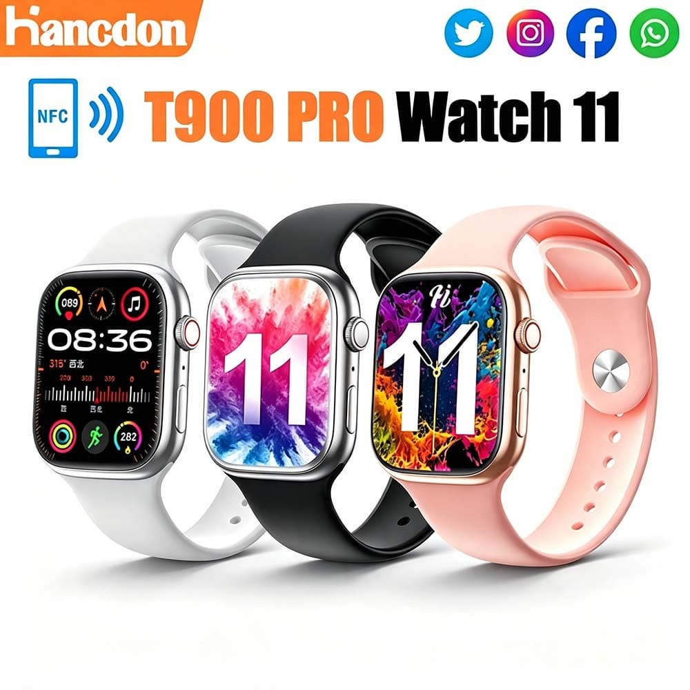 Relógio inteligente Smartwatch T900 Pro MAX watch 11 Chamada Bluetooth NFC/GPS/IP68 à Prova de água saúde Assiste