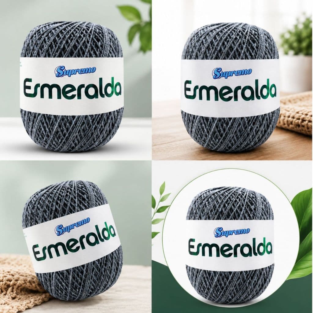 Barbante Supremo Esmeralda Fio para Crochê, Tricô  Artesanato Decoração