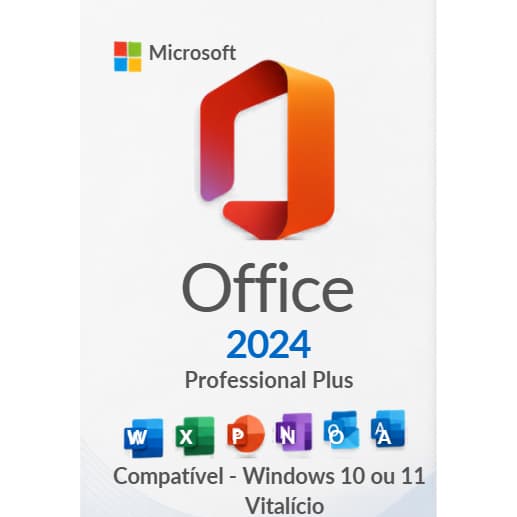 Microsoft Office 2024 Pro Plus | Pacote Vitalício | Envio Rápido