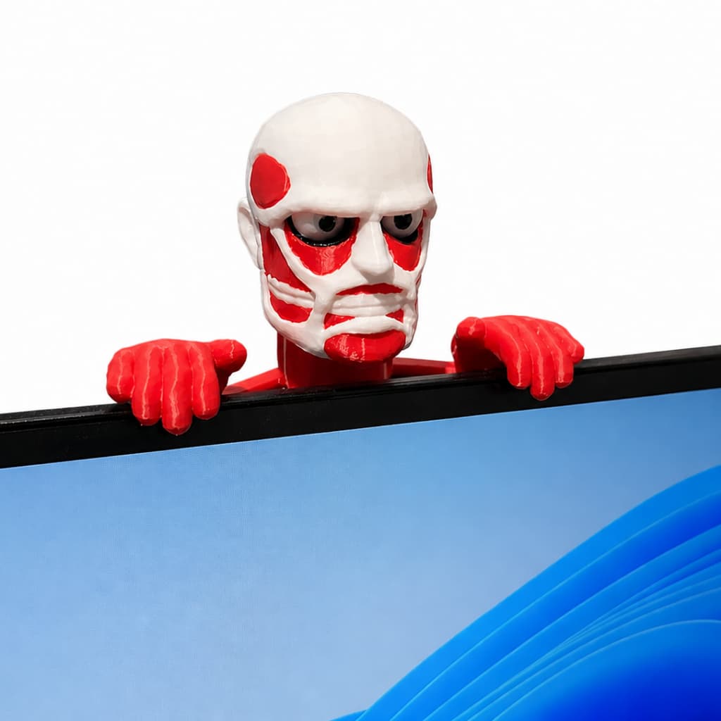 Titã Colossal Decoração para Monitor Attack On Titan | Geek Anime Shingeki no Kyojin Gamer PC Setup
