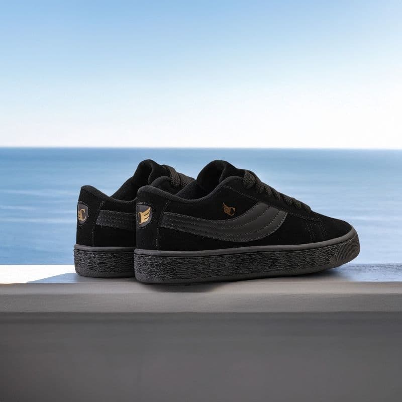 Tênis Cabeça Calçados Feminino - Preto/Branco, Sola Alta Plataforma, Confortável para o Dia a Dia