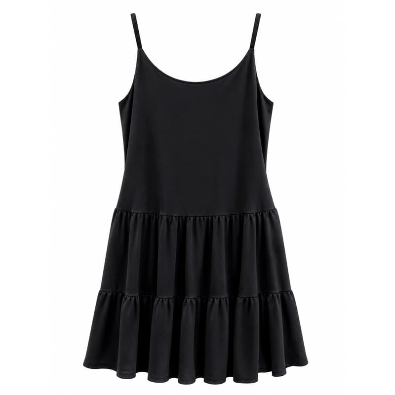 Vestido Feminino Verão Vestido Confortável Estampado Vestido Liso Vestido Alcinha