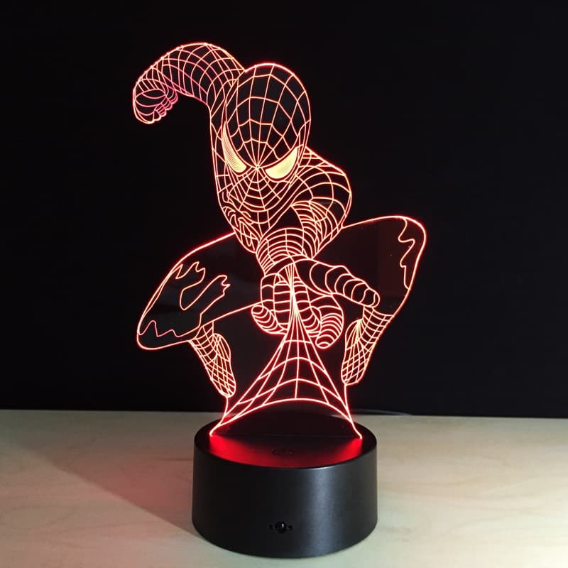 Luminária 3D LED Geek RGB com Controle Remoto para Quarto e Decoração