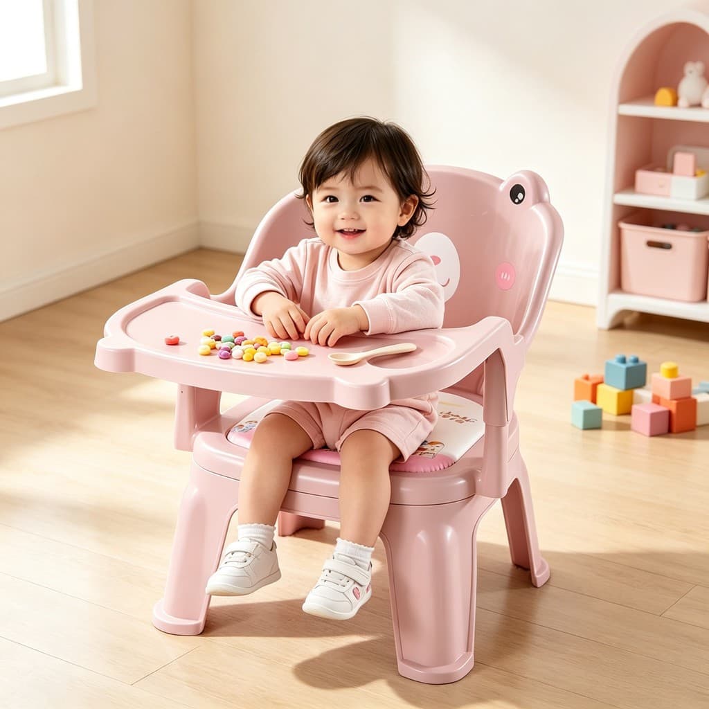 Cadeira de Alimentação Infantil com Apito Vários Designs Sortidos para Bebês-P3