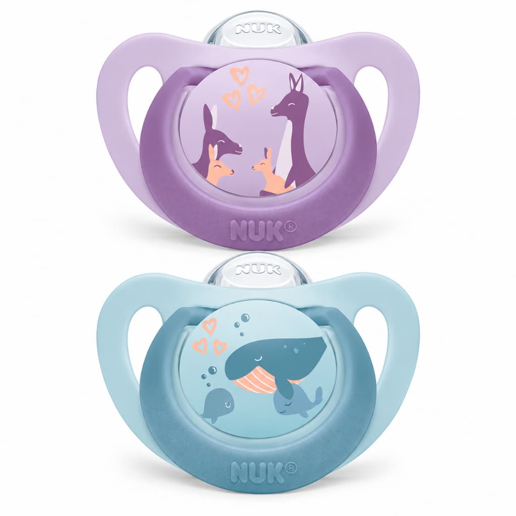 Chupeta Bebe NUK Bico De Silicone Oral Fit 2.0 6-18m Anatômica Infantil Com Alca Para Prendedor