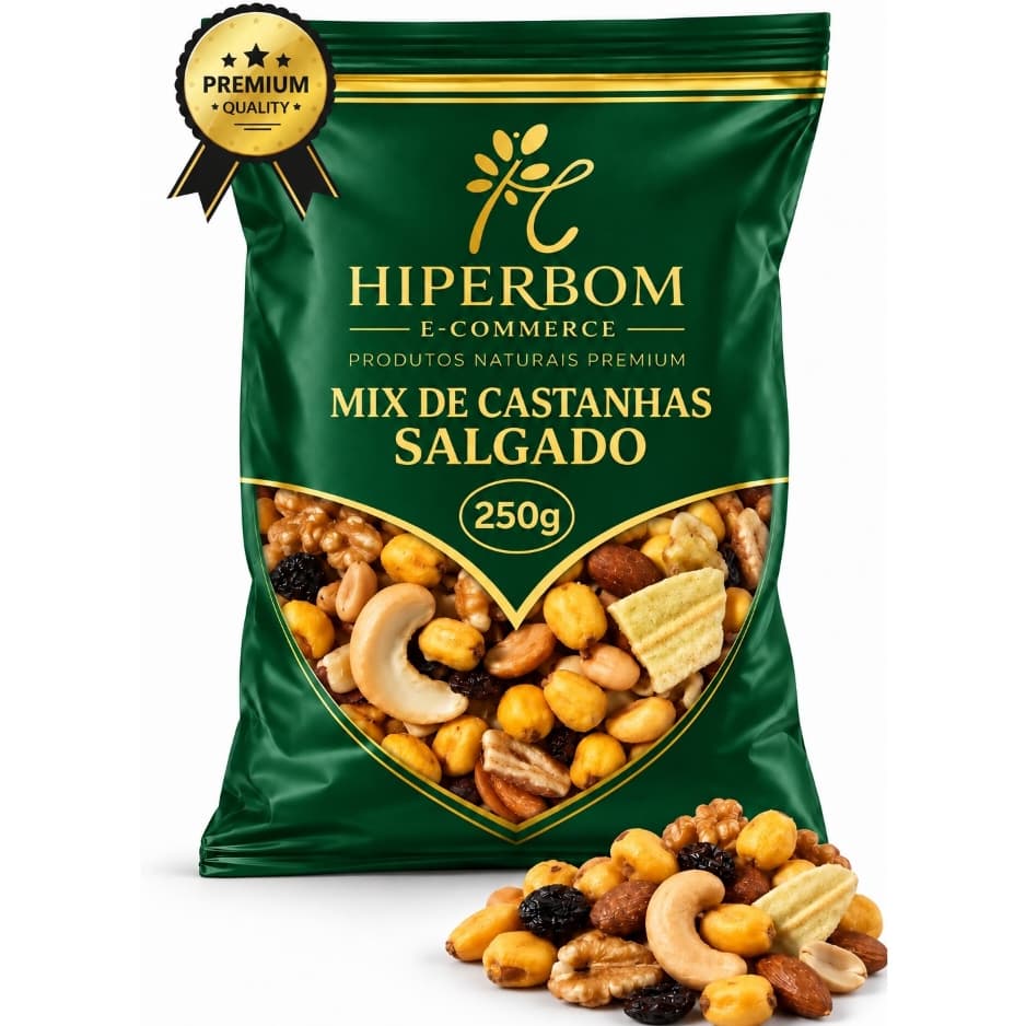 Mix de Castanhas Salgado 250G - Nuts Saudavel Premium