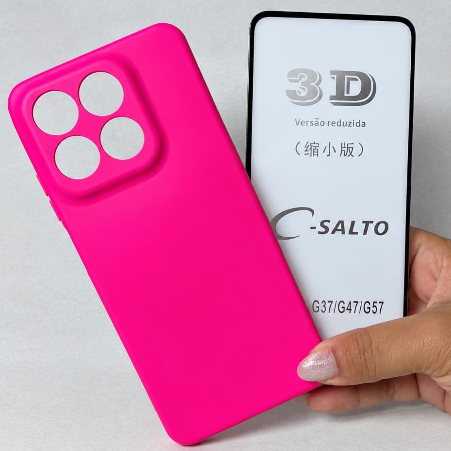 Capa G37/G47 + Película 3D Kit Silicone Case Protetora Celular Capinha Motorola