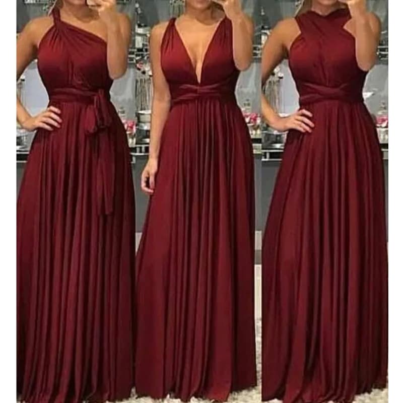 Vestido Longo Feminino Multiformas para Festa, Casamento e Formatura