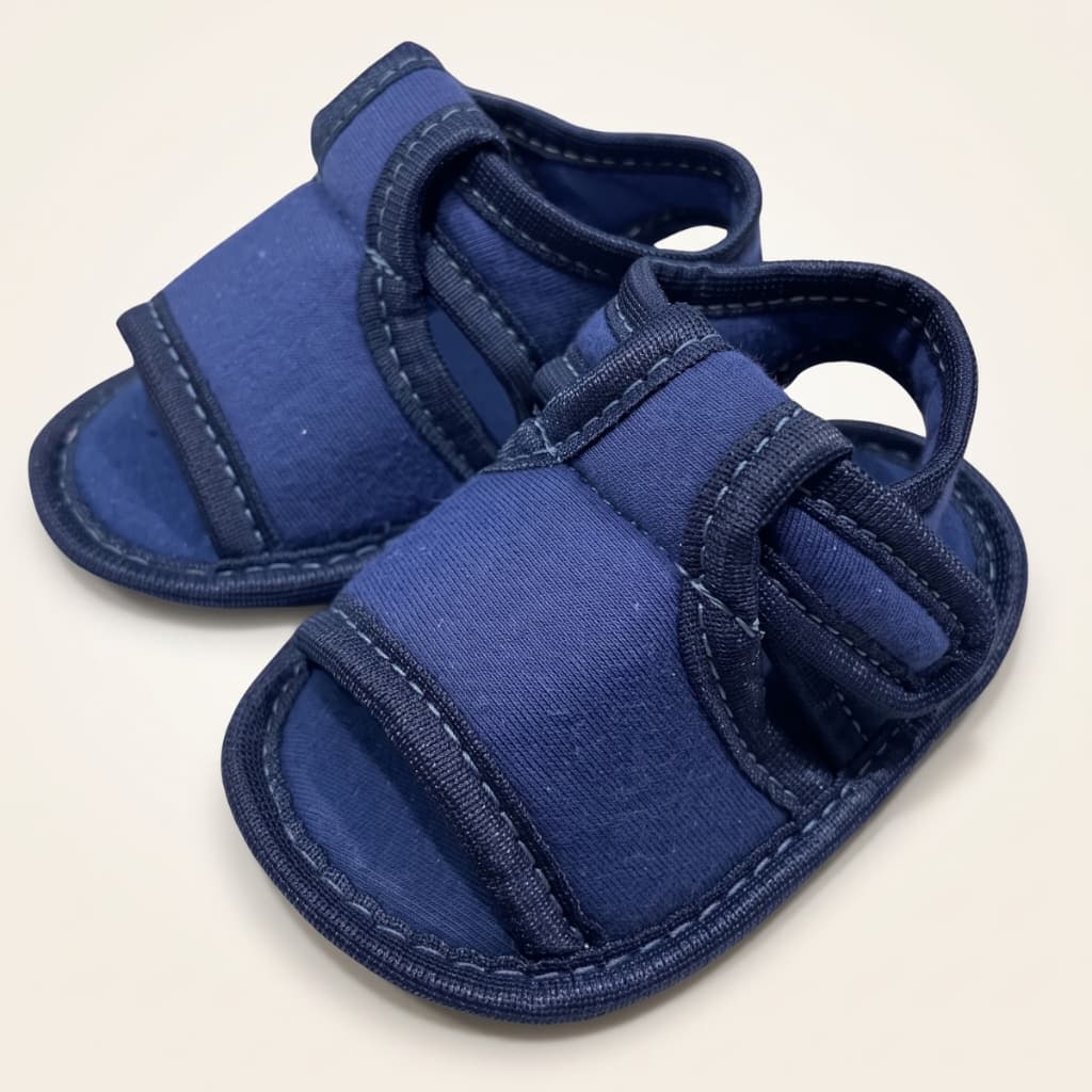 Sandália para Bebê Menino Azul Marinho Infantil com Tiras Calçado Delicado e Confortável para Bebês