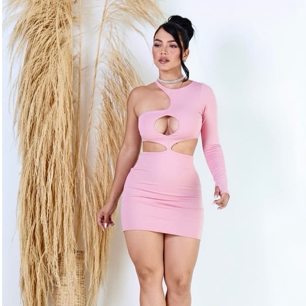 Vestido Geisa Balada Vestido Malha colado Festa Forrado Moda Gringa manga unica com punho Pinterest rave vermelho branco