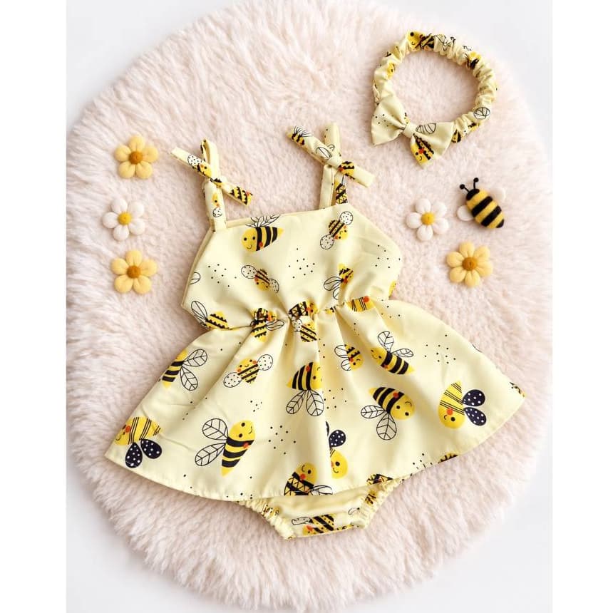 Body Bebê Menina | Vestido Bebê 3 a 6 Meses