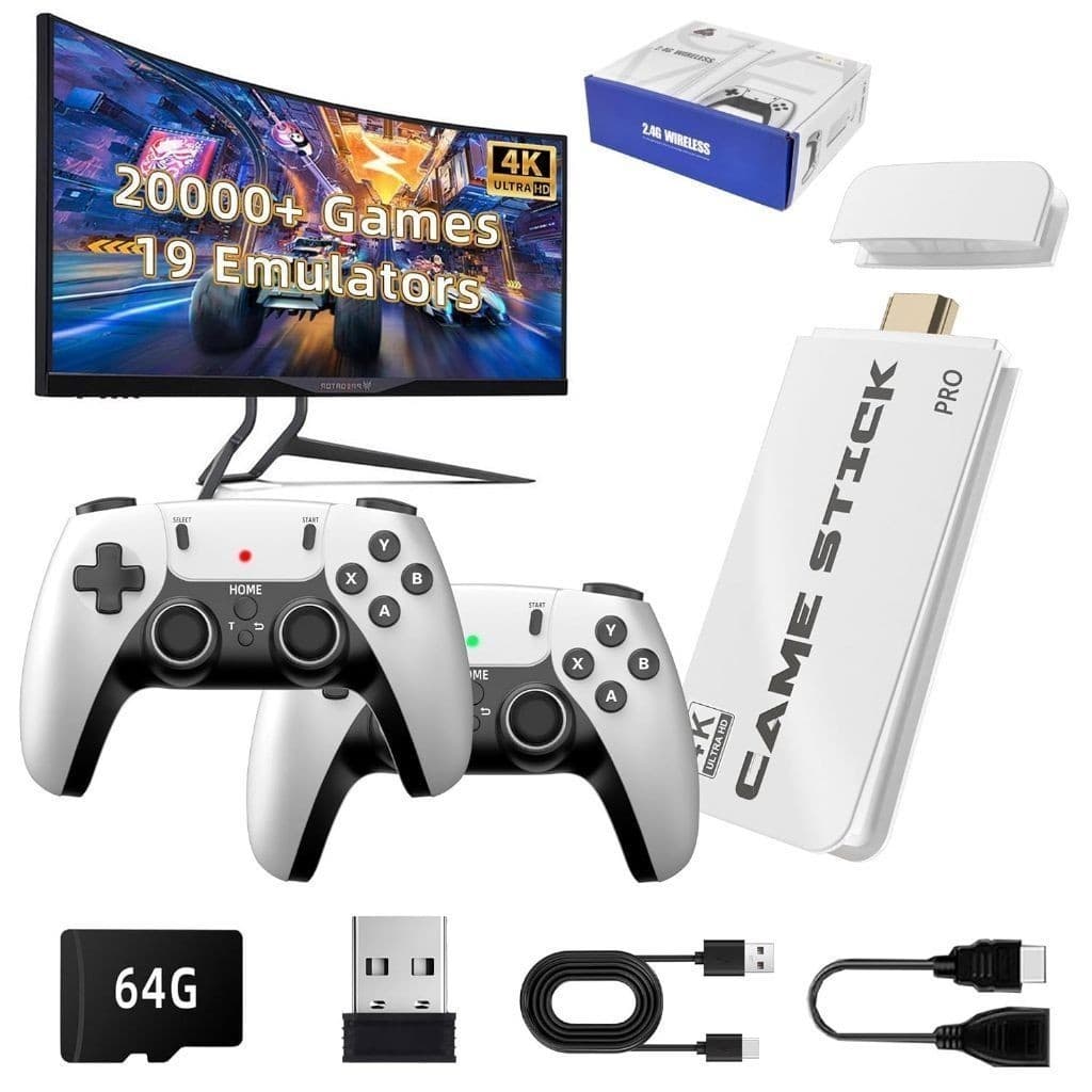 Adaptador Videogame Game Stick M15 - 2 Controles Brinquedo para Menino e Menina retro