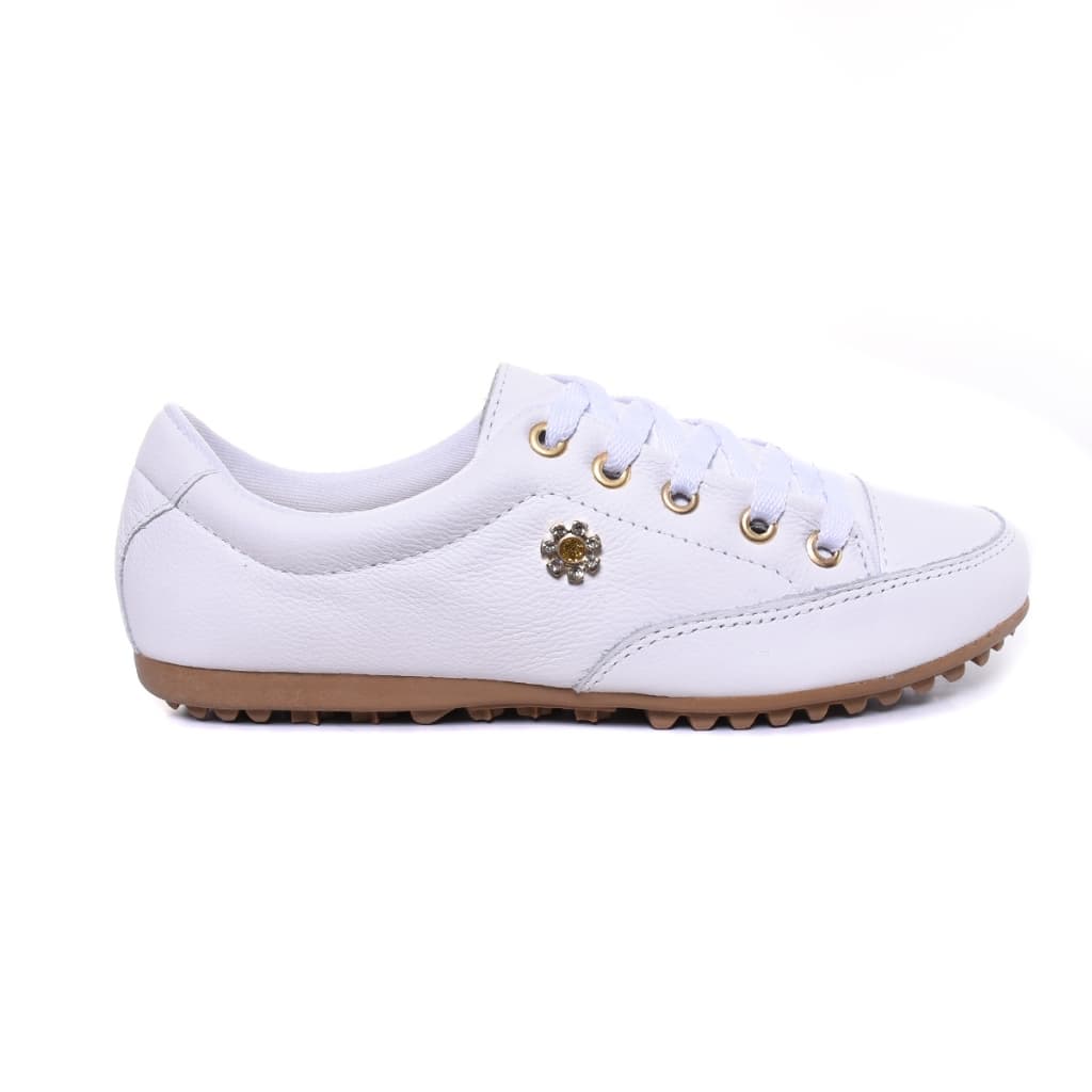 Tenis de Couro Feminino Confortavel - Queliny Calçados Femininos - 100.