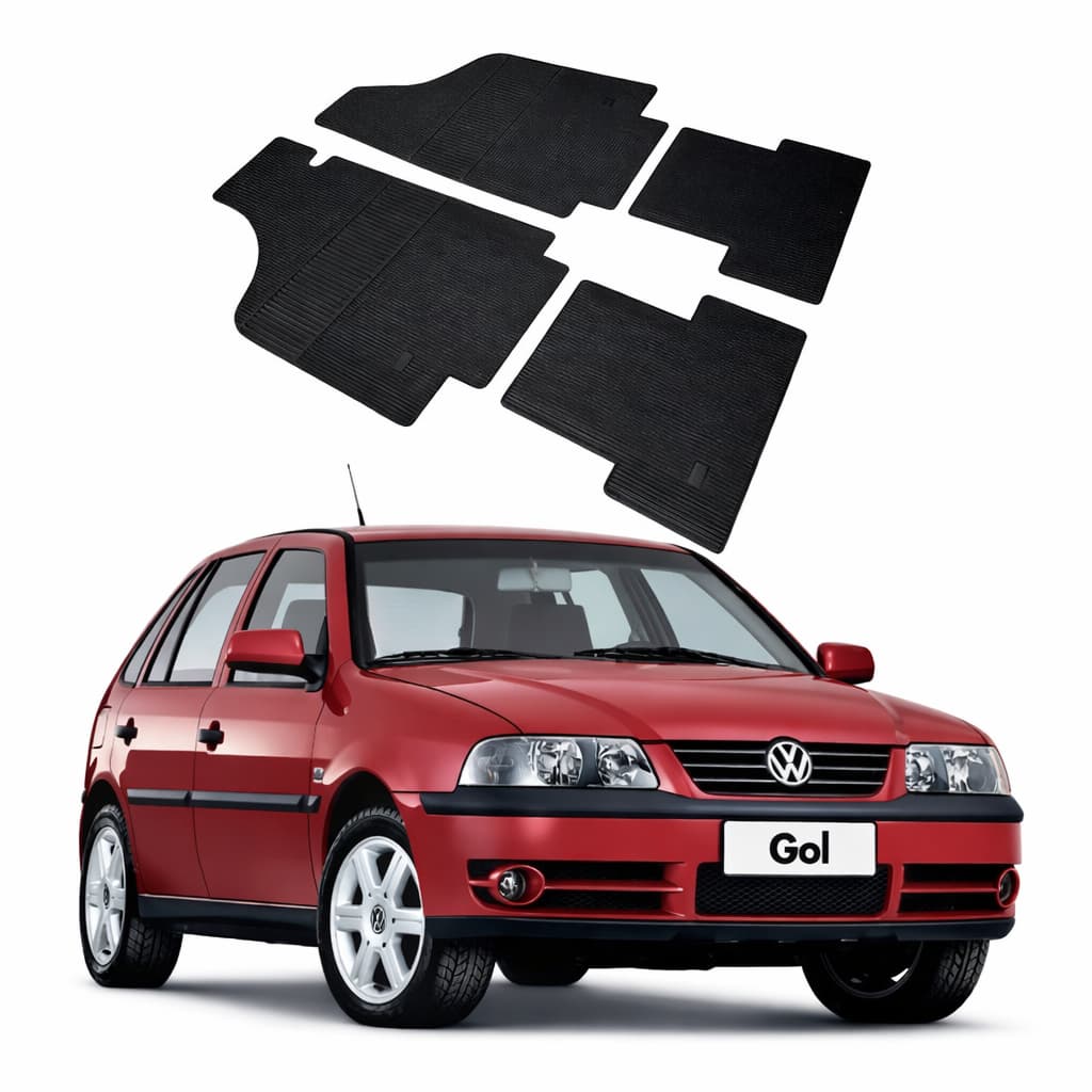 Jogo 4 Pecas Tapete Automotivo Especifico Gol G3/ G4 100% Borracha Borcol 4 Pc.