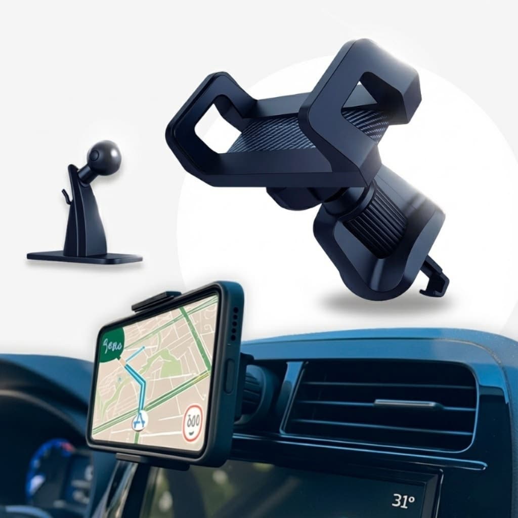 Suporte Celular Carro Universal 2 em 1 Saída de Ar Painel Rotação 360°