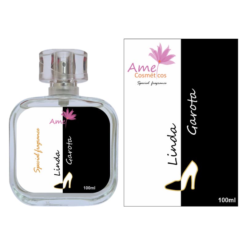 Perfume Linda Garota Feminino Amei Cosméticos Alta Fixação 33% de Essência Importada Parfum