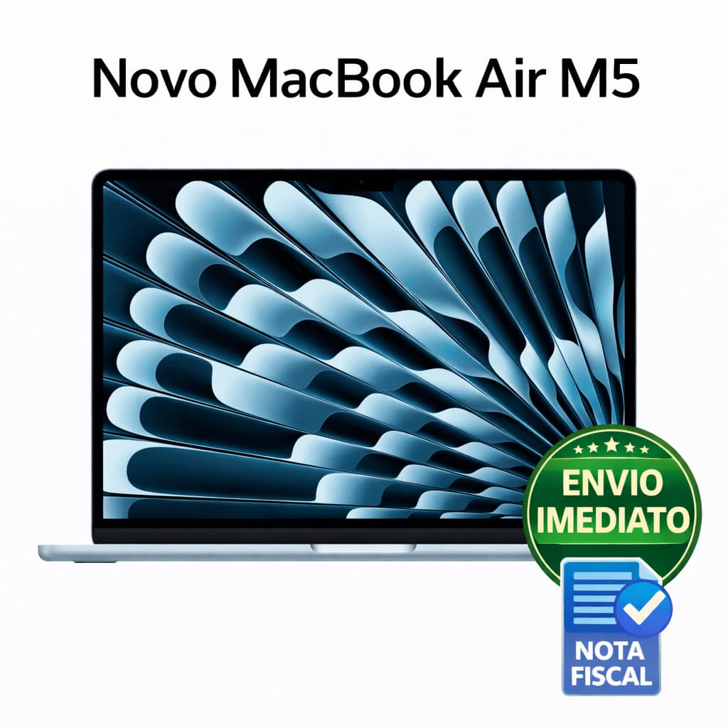 Novo MacBook Air M5 512gb SSD e 16GB Ram 13,6 polegadas Super lançamento