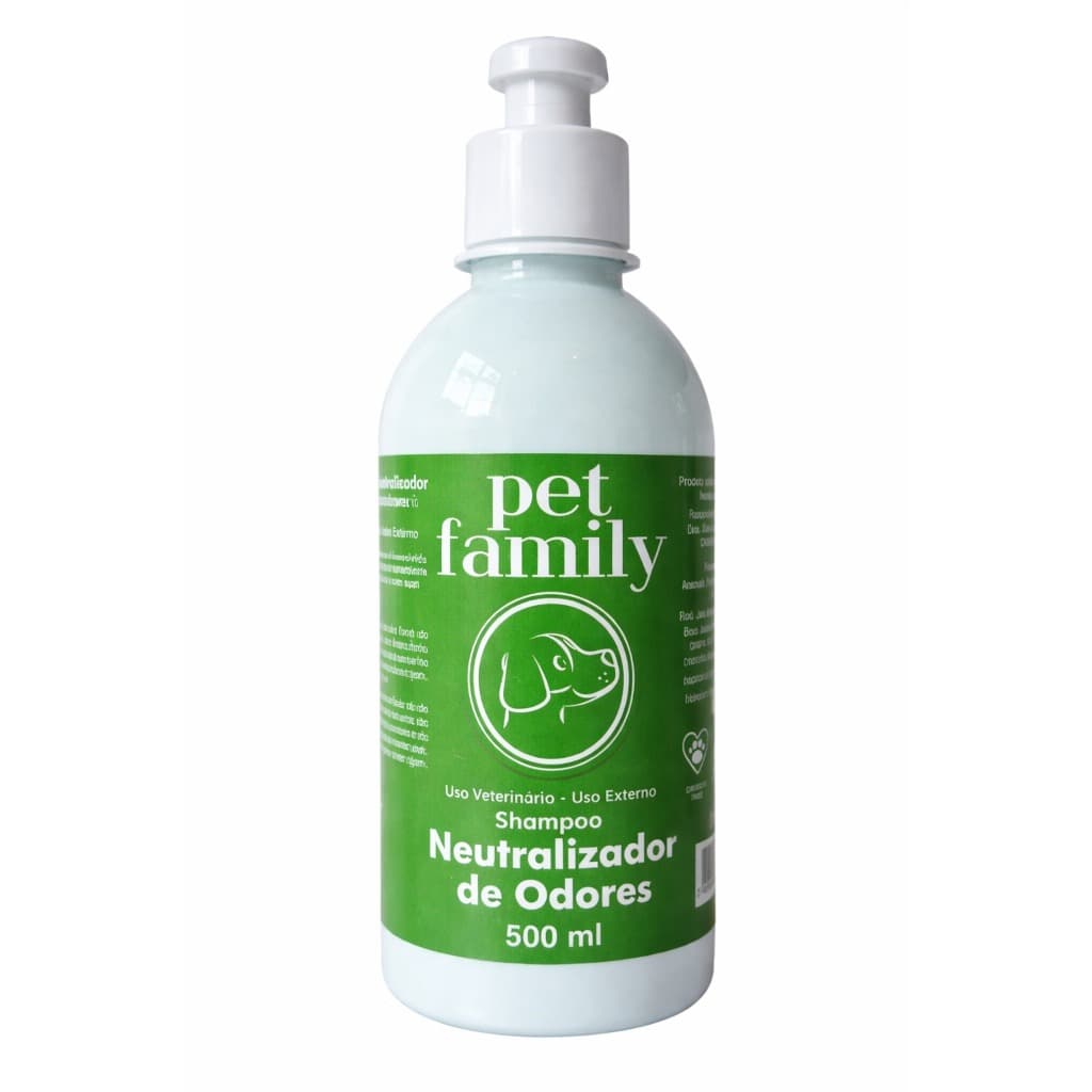 Shampoo Neutralizador de Odores Pet Family 500ml para Cães Limpeza e Frescor