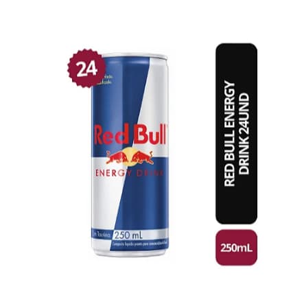 Energético Red Bull Energy Drink Tradicional 250ml Original (24 latas)