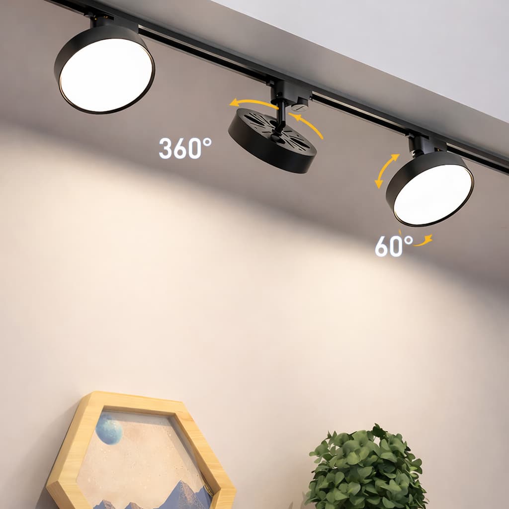 Luminária Spot Downlight LED Embutido para Trilho 15W Preto e Branco Bivolt