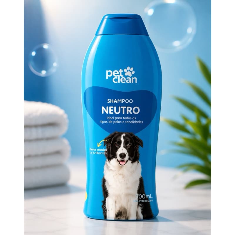 Shampoo Pet Neutro para Cachorro e Gato 700ml | Limpeza Profunda Pelos Macios e Cheirosos Pet Clean