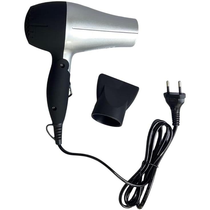 Secador Cabelo 110V 220V Potente 1200W 2 Velocidades Bivolt Profissional Escova Secadora Cinza