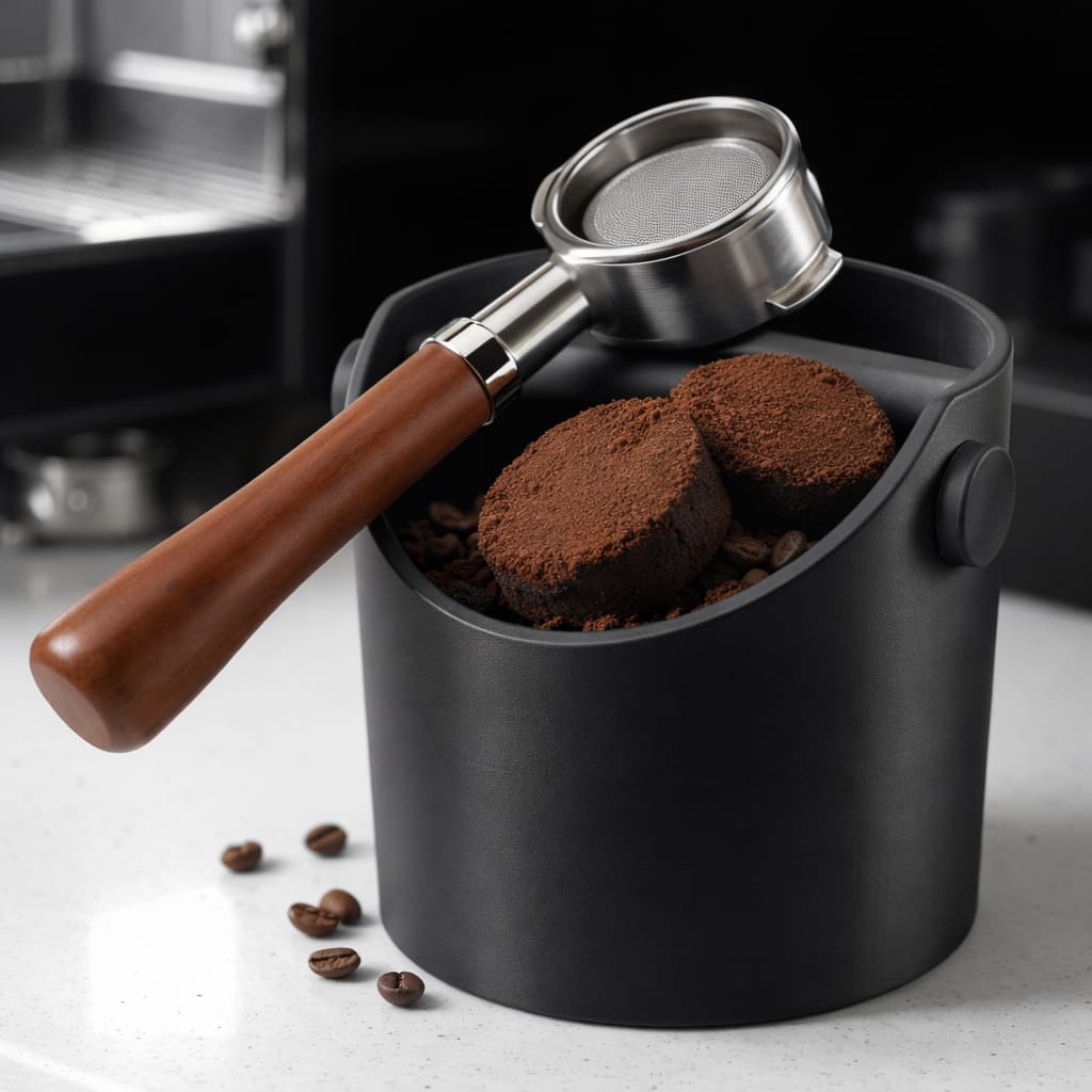 Batedor de borra de café expresso - Caixa para borra de pó café - Box coffee reservatório-Barista