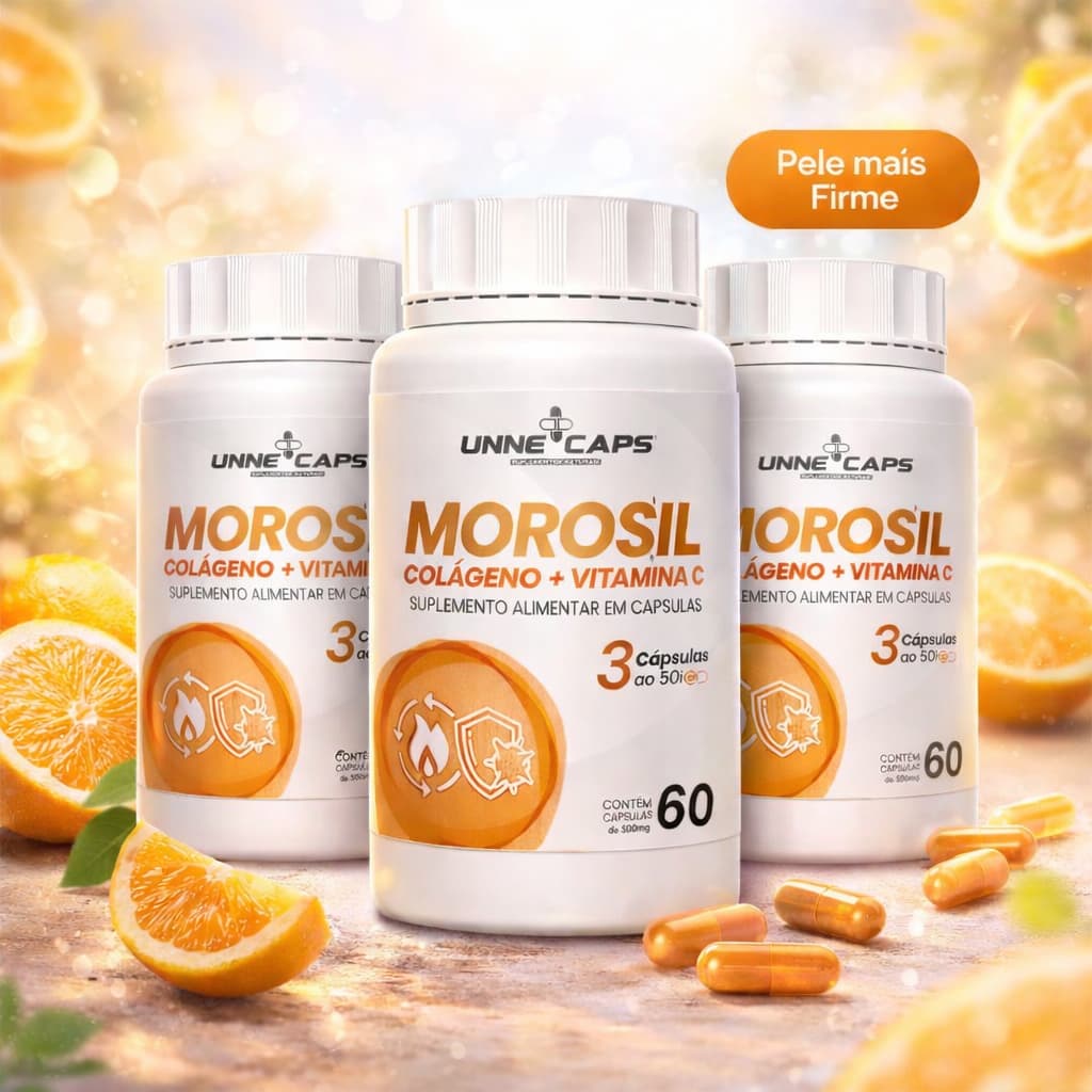 Morosil + Colágeno + Vitamina C 500mg 60 Cápsulas | Suplemento Natural | Uso Diário | Unne Caps
