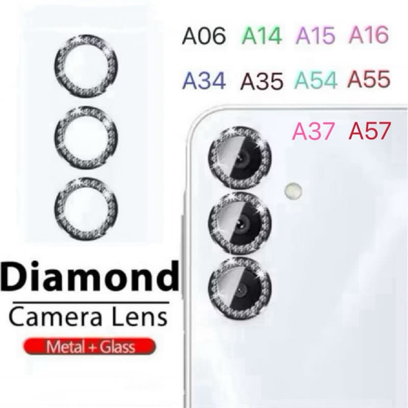 Película Lente Câmera com Brilho para Samsung Galaxy A05 A06 A14 A15 A16 A34 A35 A54 A55 A37 A57