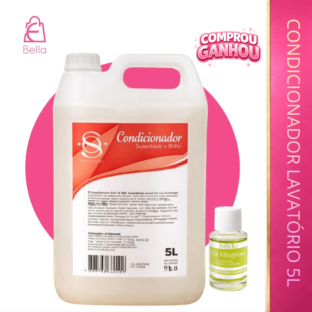 CONDICIONADOR HIDRATANTE - GALÃO 5L + BRINDE EXCLUSIVO S&O PROFESSIONAL