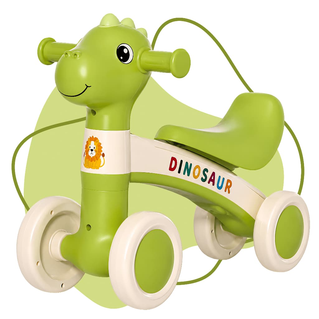 Bicicleta de Equilíbrio Infantil Andador Bebê Sem Pedal Menino Menina Dinossauro Com Som