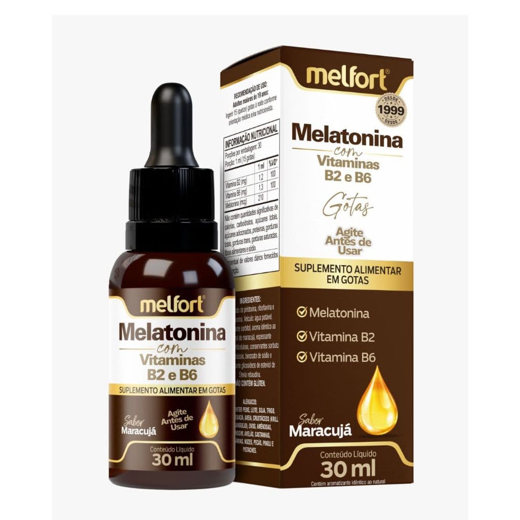 Melatonina Com Vitamina B2 Vitamina B6 30ml