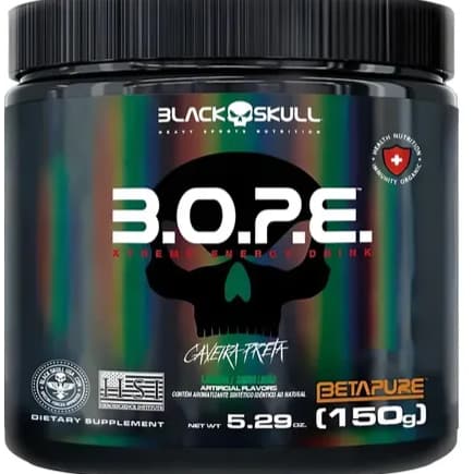 PRE TREINO BOPE LEMON 150G (LIMAO) BLACK SKULL